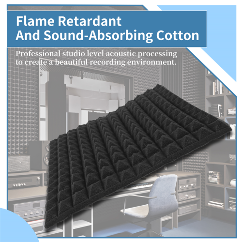 6 paneles acústicos de espuma para estudio con cuñas absorbentes de sonido 2