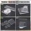 6Pcs Stamp Blocks Acrylic Clear Stamping Blocks Tools with Grid Lines 6