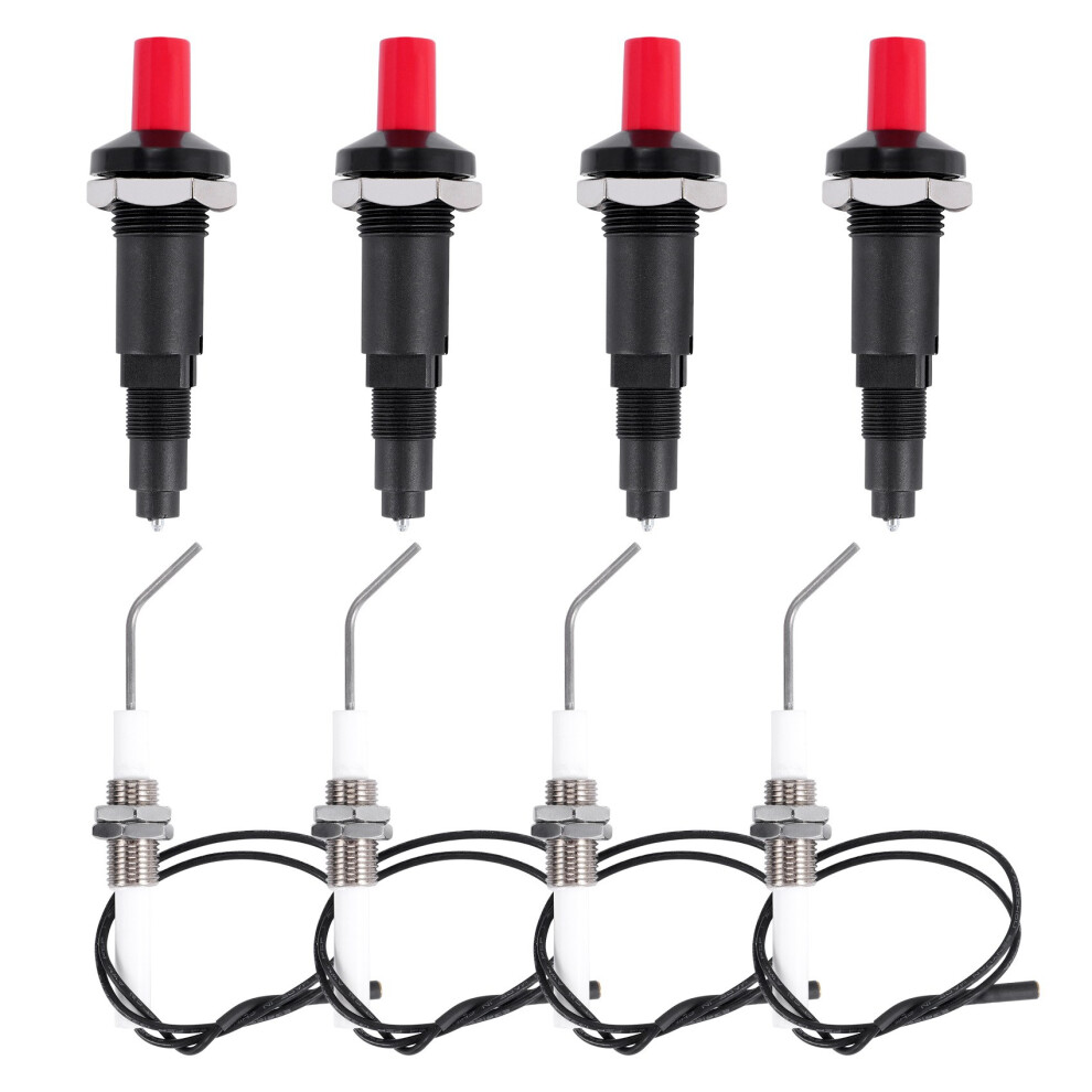 Senza Marchio 4 Pieces Propane Push-Type Piezo Igniter Kit Wire 30 Cm For Gas Grill