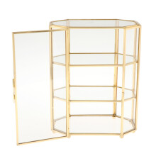 3-Tier Jewelry Box Glass Makeup Case for Dressing Table Decoration