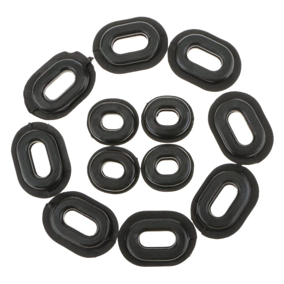 12Pcs Motorcycle Rubber Side Cover Grommets Gasket Fairings For Cg125 4853476802236