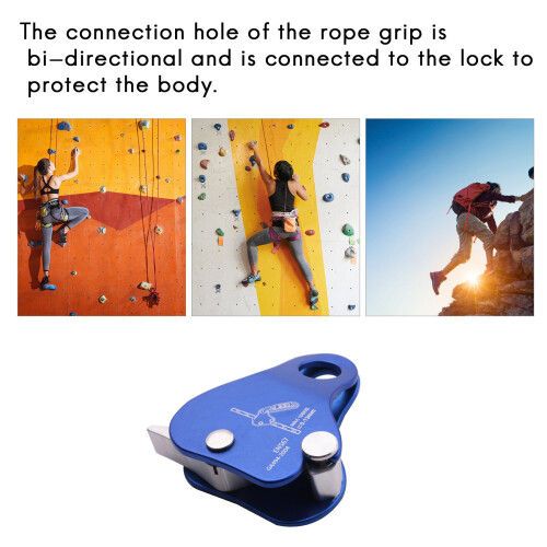 Rope Ascender,Self-Locking Rope Grip for Climbing 8-13MM,Blue 2