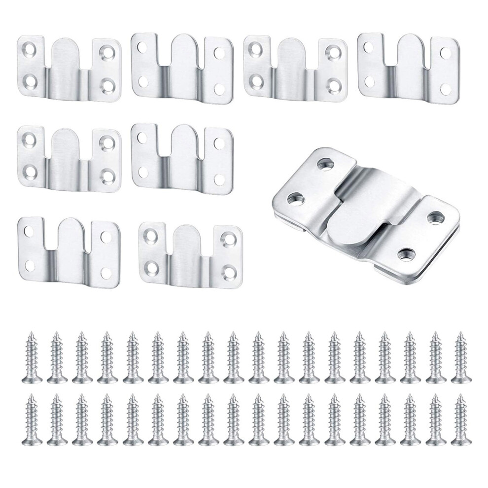 Lot de 10 supports de montage encastrés en acier inoxydable pour cadres photo