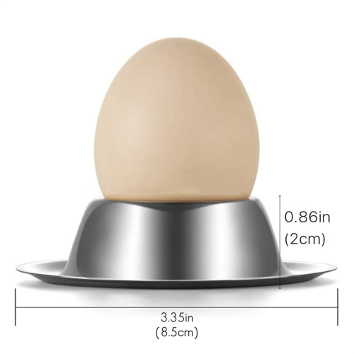 2 Pack,Stainless Steel Egg Cups for Hard Boiled Egg,Kitchen Display 2