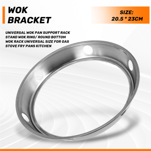 Universal Wok Pan Support Rack Stand Wok Ring/ Round Bottom Wok Rack 2