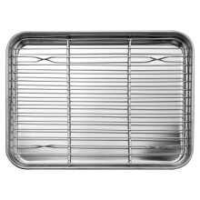 10 inch broodrooster oven bakplaat en rek set, met koelrek, vaatwasser