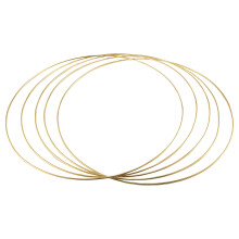 5 Pack 14 Inch Large Metal Floral Hoop Wreath Macrame Gold Hoop Rings