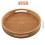 Round Serving Bamboo Wooden Tray Handle Storage Tray #1 3