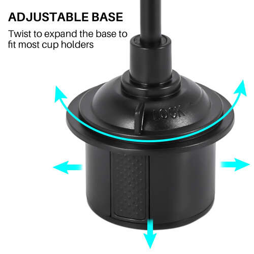 Car Mount Gooseneck Cup Holder Cradle For Cell Phone 2