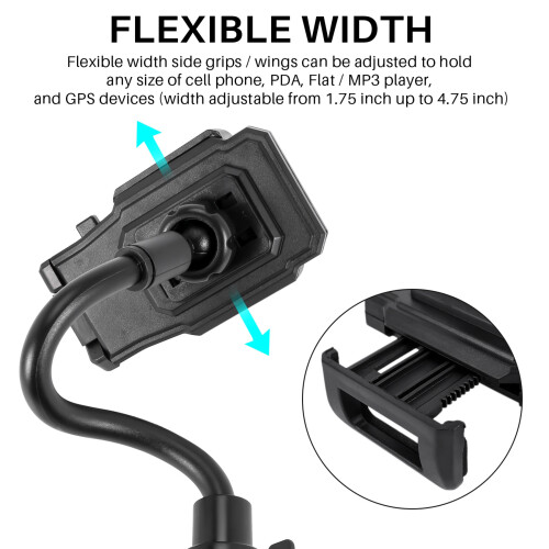 Car Mount Gooseneck Cup Holder Cradle For Cell Phone 1