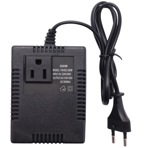 220/240V bis 110/120V Down Voltage Transformer Konverter Eu-Stecker