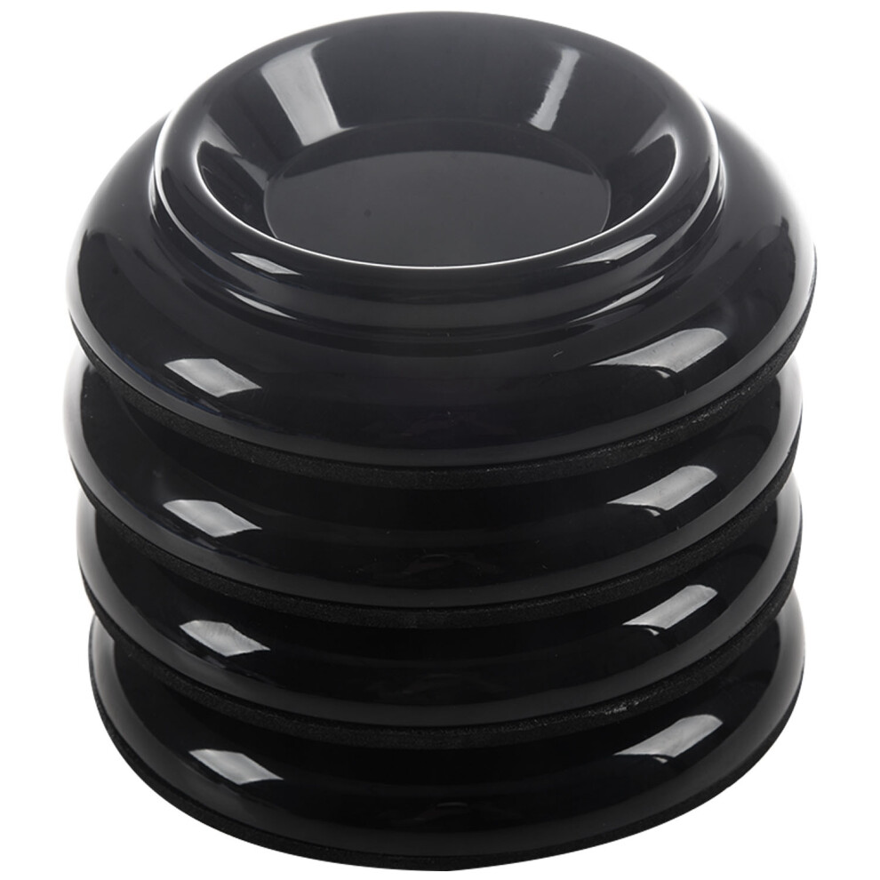 Piano Caster Cups 4Pcs Palstic Leg Cups Foot Pads Set (Black) 4853476846063