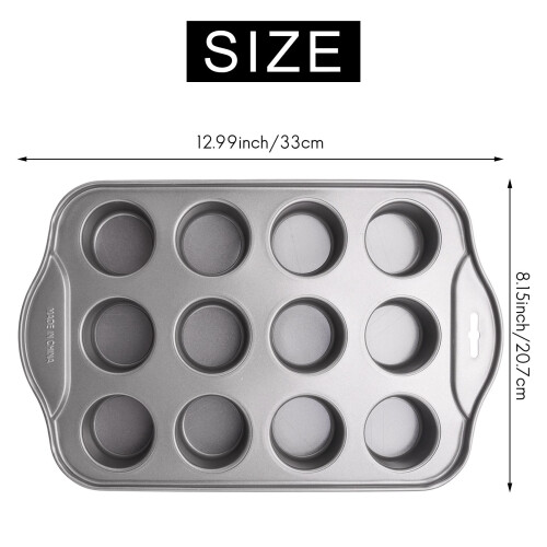 12 Cavity Mini Cheesecake Pan with 12 Pieces Removable Bottom 2