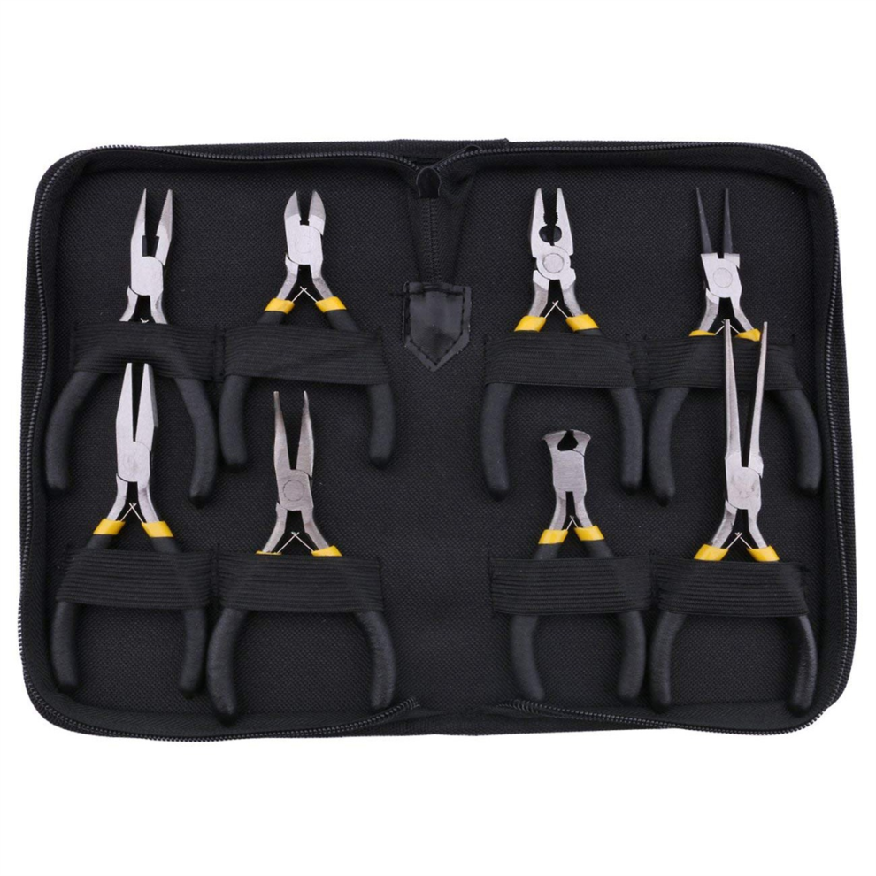 8Pcs Mini Pliers Set,Diagonal Nose Wire End Cutting Cutter Plier 4853476854426
