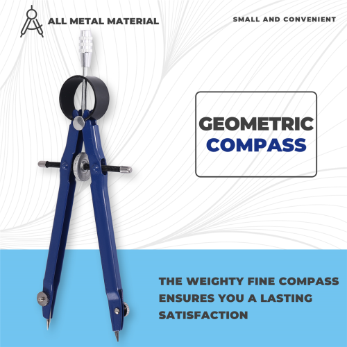 2 Pack Drafting Compass with Lock Math Bow Compass Drawing Metal 2