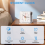 1PCS Portable Cute Mini Cartoon Multi-function Table Clocks（white） 4