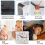 1PCS Portable Cute Mini Cartoon Multi-function Table Clocks（white） 5
