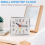 1PCS Portable Cute Mini Cartoon Multi-function Table Clocks（white） 3
