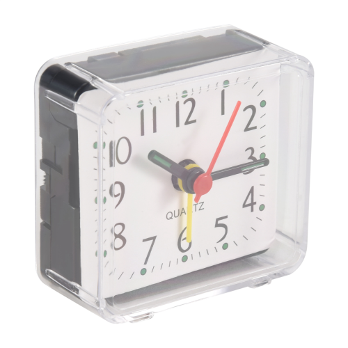 1PCS Portable Cute Mini Cartoon Multi-function Table Clocks（white） 1