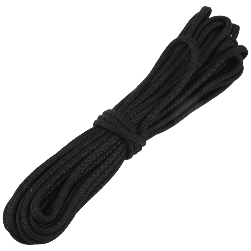 Parachute Rope 7 Core Strand for Climbing Buckle Rope Black 25FT-image-OPC-PHHHS9T-NEW