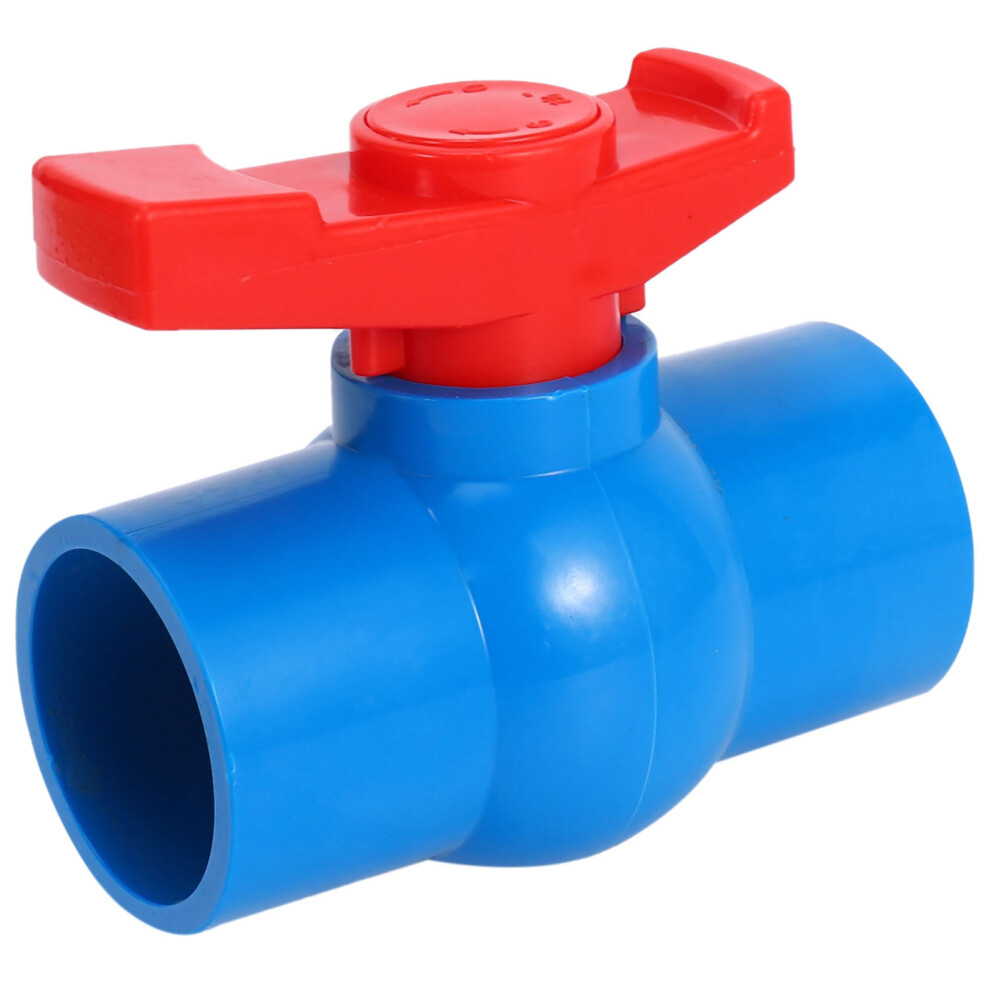 40Mm X 40Mm Slip Full Port Red Handle Lever U-Pvc Ball Valve Blue 4853476858790