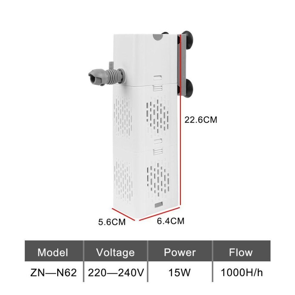 (15W) 220V Air Oxygen Aerator Aquarium Accessories Internal Water Pump Wave Maker Fish Tank Submersible  Air Pump Silent