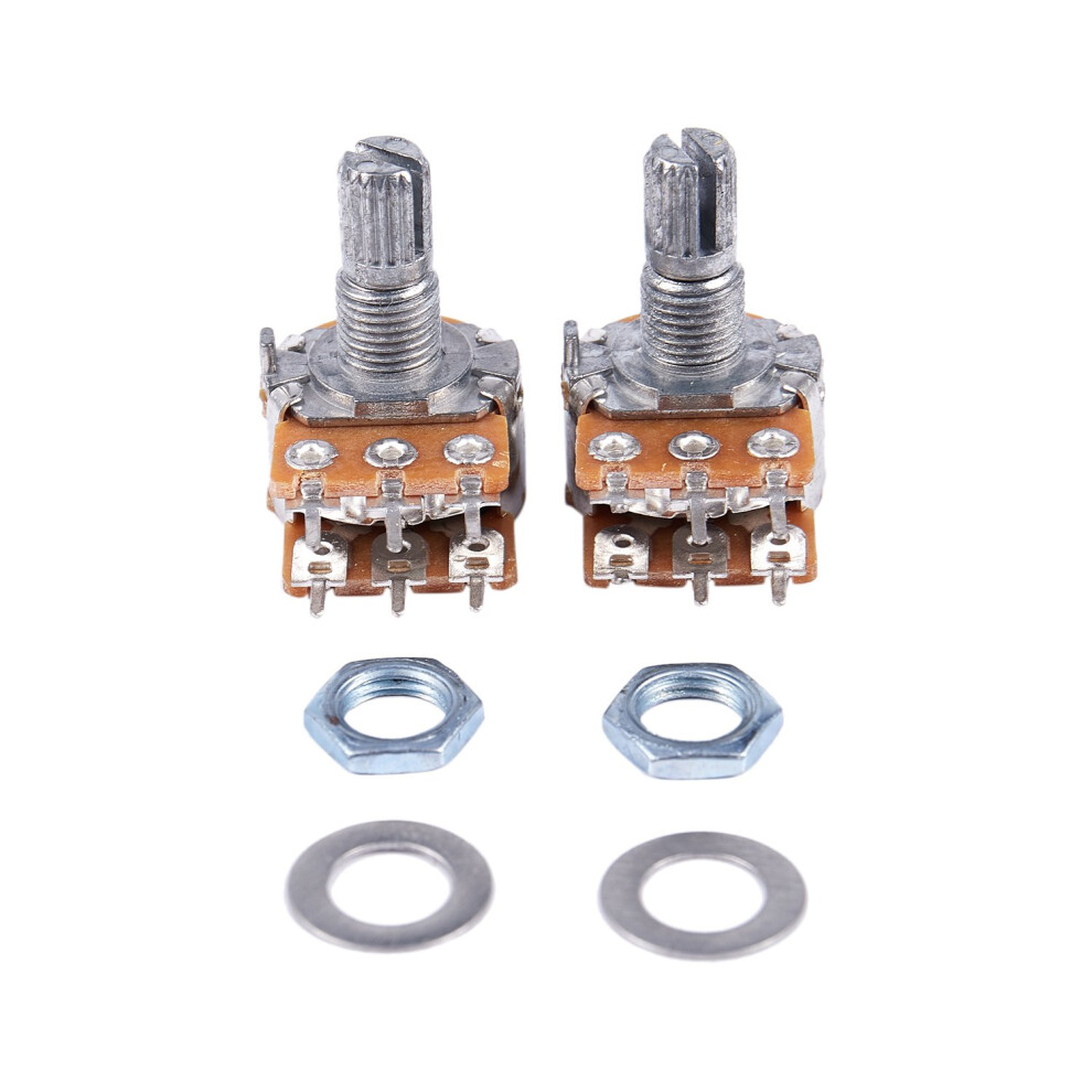2 * B50k 50K Ohm 6 Terminals Dual Linear Rotary Taper Potentiometers 4853476863381