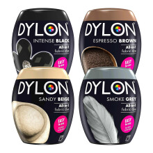 Dylon Machine Dye Pod Multipack – Beige, Brown, Black & Grey