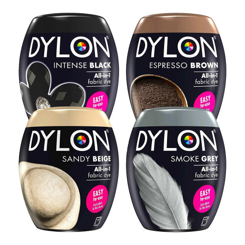Dylon Dylon Machine Dye Pod Multipack – Beige, Brown, Black & Grey