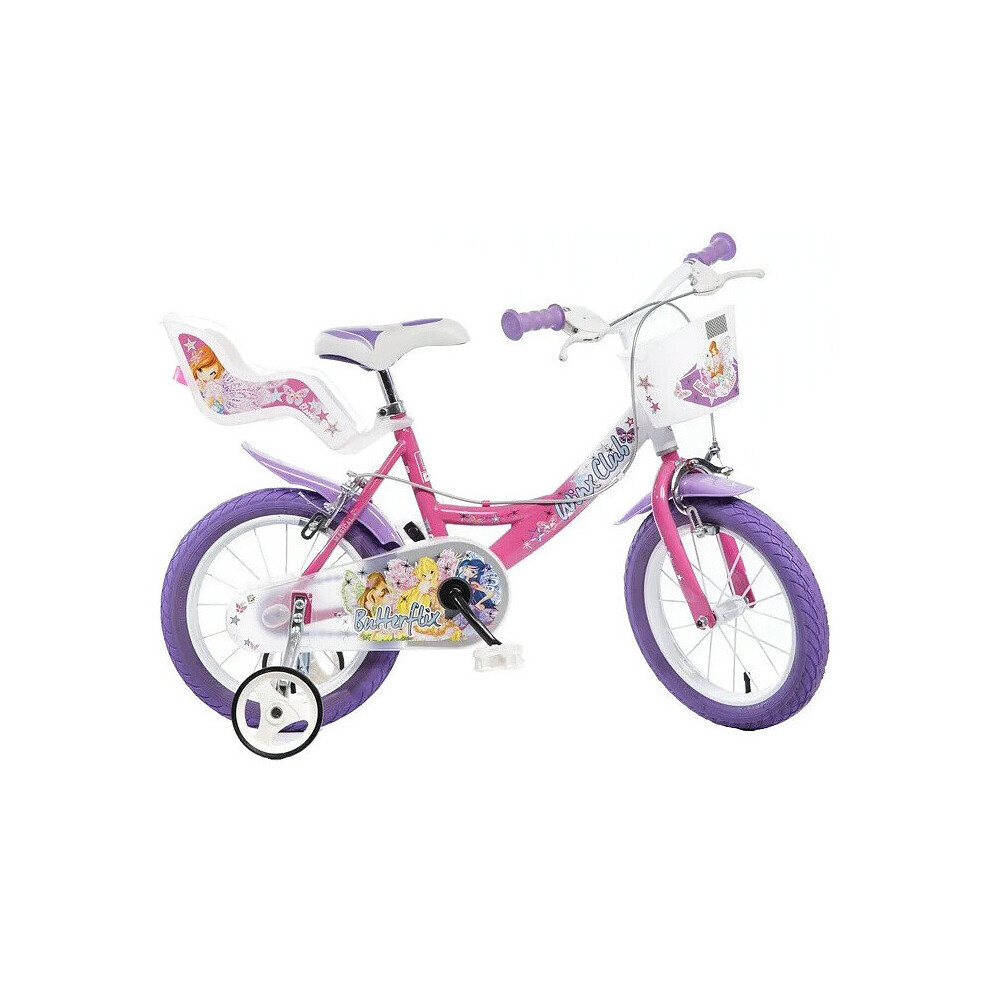 Dino Bikes Dino Winx 16In Kids Bike - Pink/White