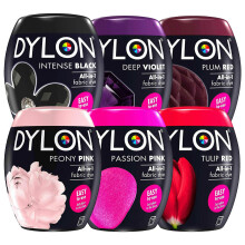 Dylon Fabric Dye Pod Multipack – Black, Purple, Red & Pink Shades