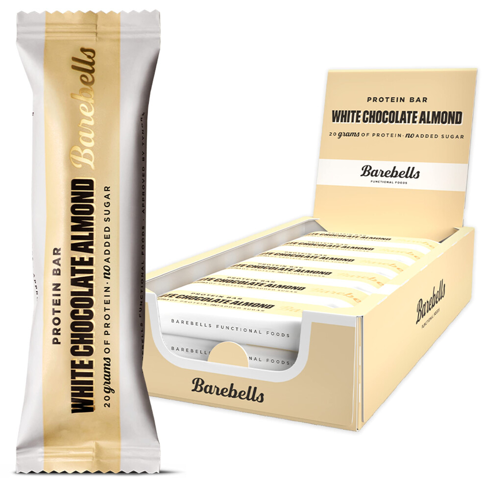 Barebells White Protein Bars Â Healthy Snacks, Protein Snacks For Breakfast, Sugar Free Chocolate, Low Carb Â 12 X 55G ( Chocolate Almond)