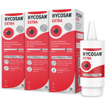 Hycosan Extra - Eye Drops with Hyaluronic Acid for Soothing Relief of Severe and Persistent Dry Eyes - Contact Lens Compatible - Preservative Free -