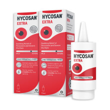 Hycosan Extra Double Pack - Eye Drops with Hyaluronic Acid for Soothing Relief of Severe and Persistent Dry Eyes - Contact Lens Compatible - Preserva