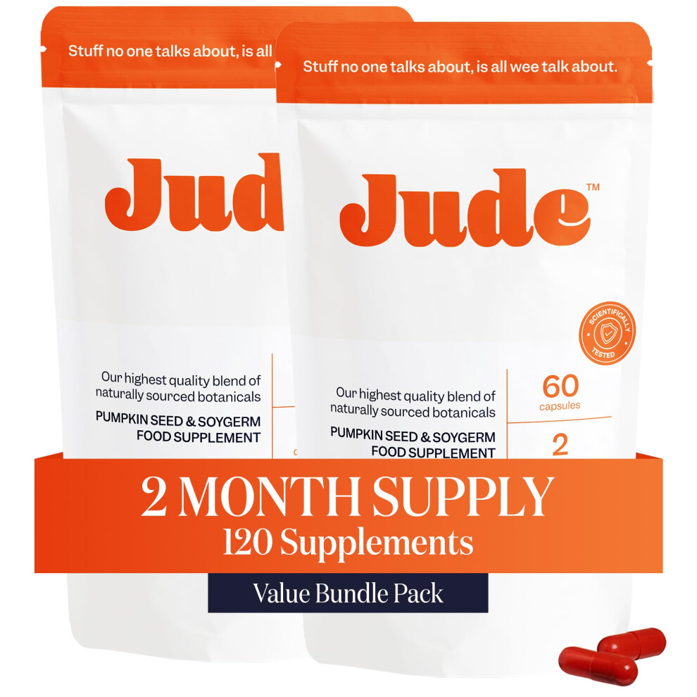 Jude Bladder Health Tablets As Seen On Dragons' Den, Science-Backed Supplement, Nourish Your Pelvic Floor, Made In The Uk, Vegan & Gluten Free, Pumpk