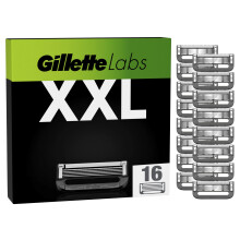 Gillette Labs Razor Blades Men, Pack of 16 Refills, Compatible with GilletteLabs with Exfoliating Bar and Heated Razor, Mens shaving Blades