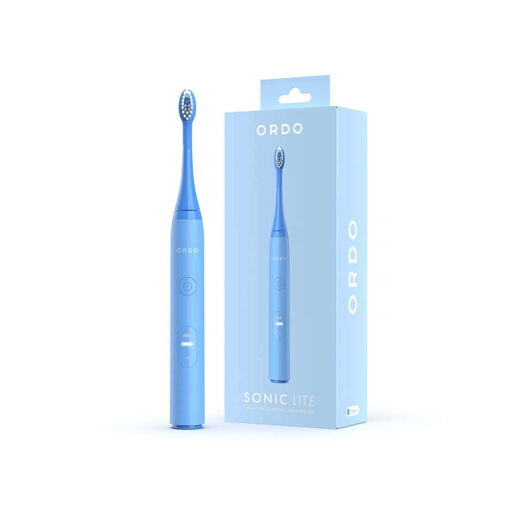 Ordo Lite Sonic Toothbrush, Electric Toothbrushes With 35,000 Pulses Per Min, Dual Modes, Over 5 Weeks Battery, Smart Timer, Waterproof, Usb C, Sky