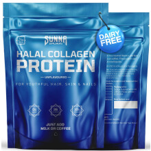 SUNNA SUPPLEMENTS - Halal Bovine Collagen Protein Powder for Hair Skin Nails and Joints - Type (I, III) Hydrolysed Premium Bovine Collagen Peptides f