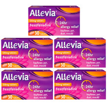 Allevia Allergy Tablets | 120mg Fexofenadine | 24hr Relief Acts within 1 Hour | Non-drowsy in Most People | Relieves Hayfever, Pet, Dust and Mould Al