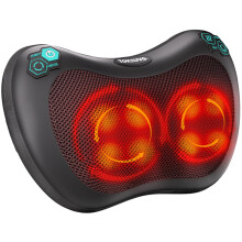 TOKZUVG Massage Pillow Shiatsu Back Massager with Heat 3 Speeds 2 Directions 8 Deep Tissue Kneading Nodes for Lower Back Neck Shoulders Muscle Pain R