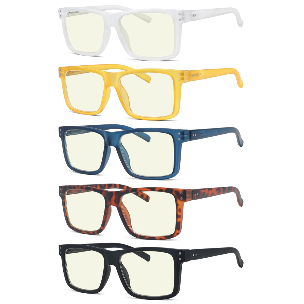 Eyekepper 5-pack Oversized Reading Glasses Blue Light Blocking Large Readers +1.0