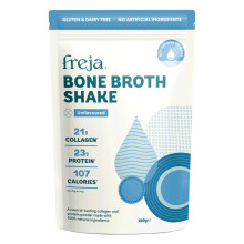 Freja Bone Broth High Protein Shake | Unflavoured | 100% Natural | Rich in Collagen, Protein & Amino Acids | Dairy & Gluten Free | 300g (12 Servings)