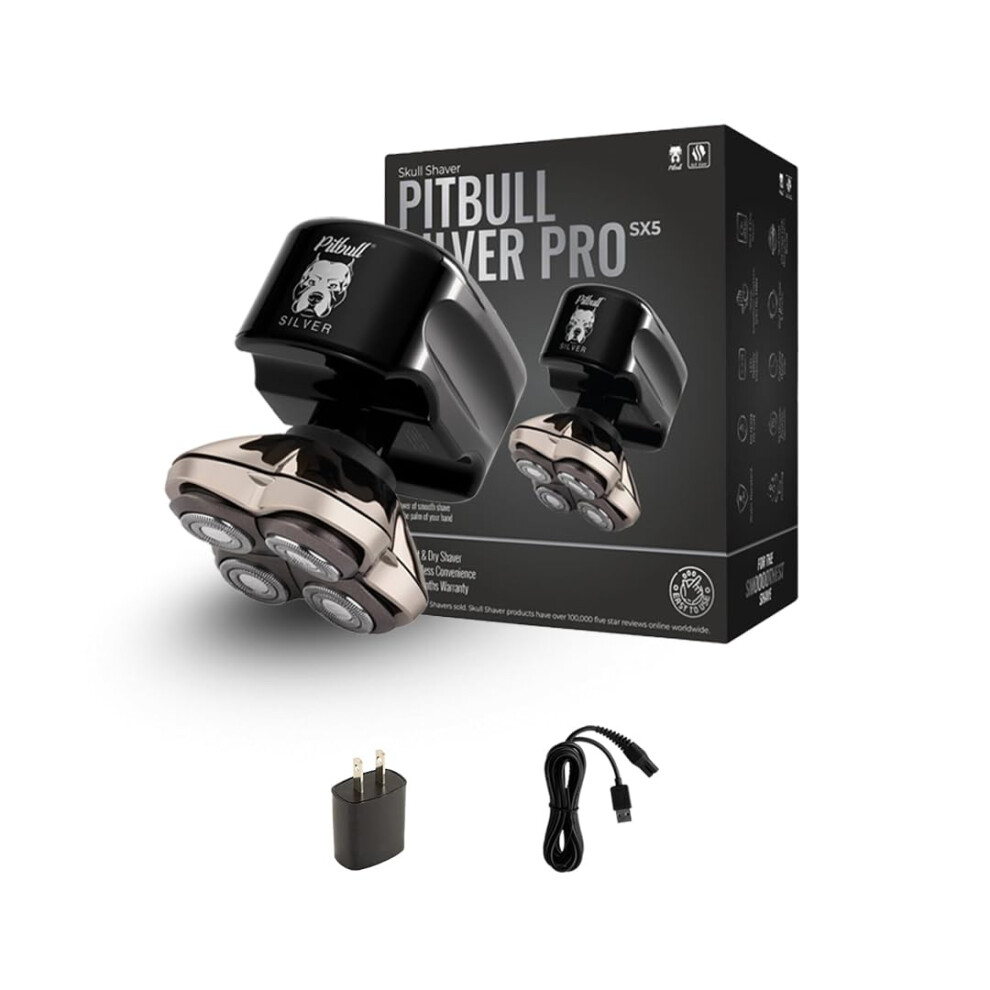 Skull Shaver Pitbull Silver PRO SX5 Head and Face Shaver - Men's