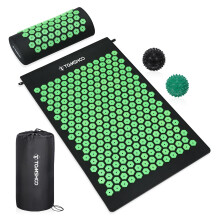 TOMSHOO Acupressure Set, Acupressure Mat and Pillow with 2pcs Massage Balls- Pain Relief Therapy Muscle Back Neck with Travel Bag for Men and Women G
