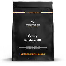 Protein Works - Whey Protein 80 Powder | Low Calorie Protein Shake | Whey Protein Shake | 28 Servings | Salted Caramel Bandit | 1kg