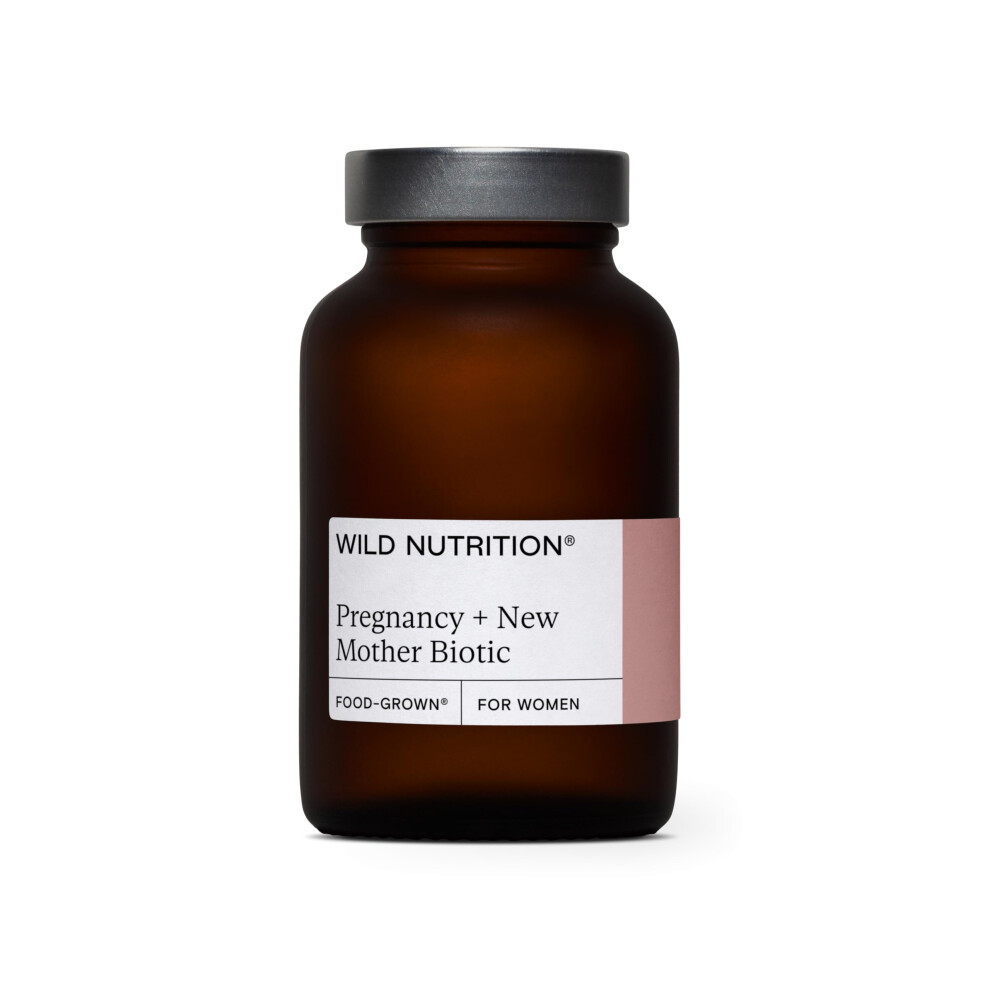 Wild Nutrition Food-Grown Pregnancy + New Mother Biotic | Pregnancy Vitamins For Women | Food-Grown Pregnancy Vitamins For Women | Prenatal Probioti