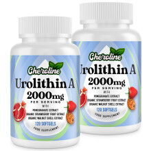 Urolithin A Supplement 2000mg - 120 Softgels 60-Day Supply - Enhanced with Pomegranate, Strawberry, and Walnut Extracts - for Mitochondria, Energy, A