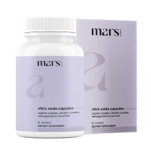 Mars Nitric Oxide Capsules with L-Arginine, L-Citrulline & Adaptogens - Boost Energy, Circulation & Recovery (60 Capsules)