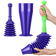 Luigi's Sink and Toilet Plunger Bundle - Unblockers for Toilets Sinks & Drains w Large Bellows - Powerful & Flexible Blockage Remover - Bathrooms, Ki