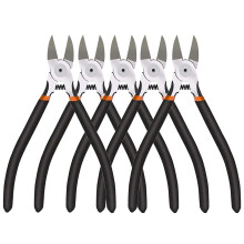 BOENFU Precision Wire Cutter, 6 Inch Wire Flush Cutters 5-Pack Ultra Sharp Side Cutter Clippers with Longer Flush Cutting Edge, Ideal Wire Snips for